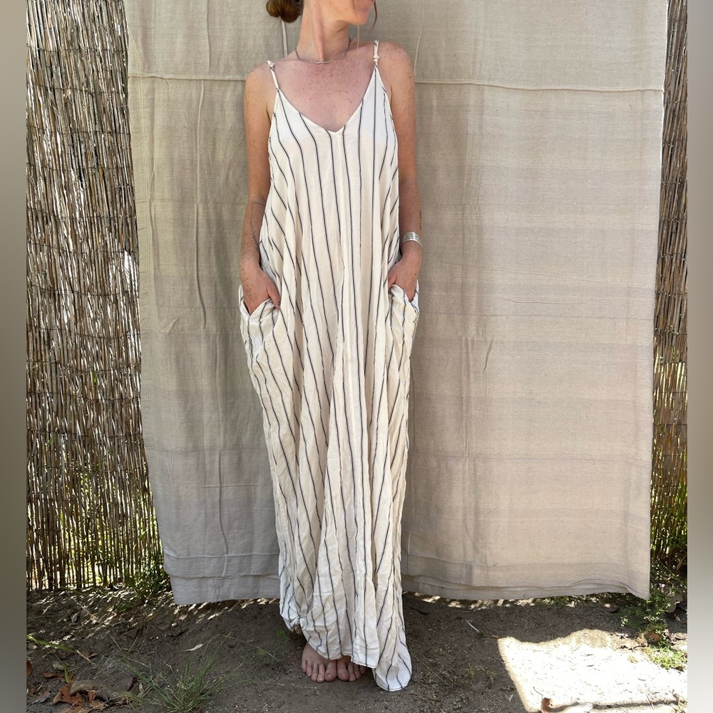 Pinstripe Maxi Dress